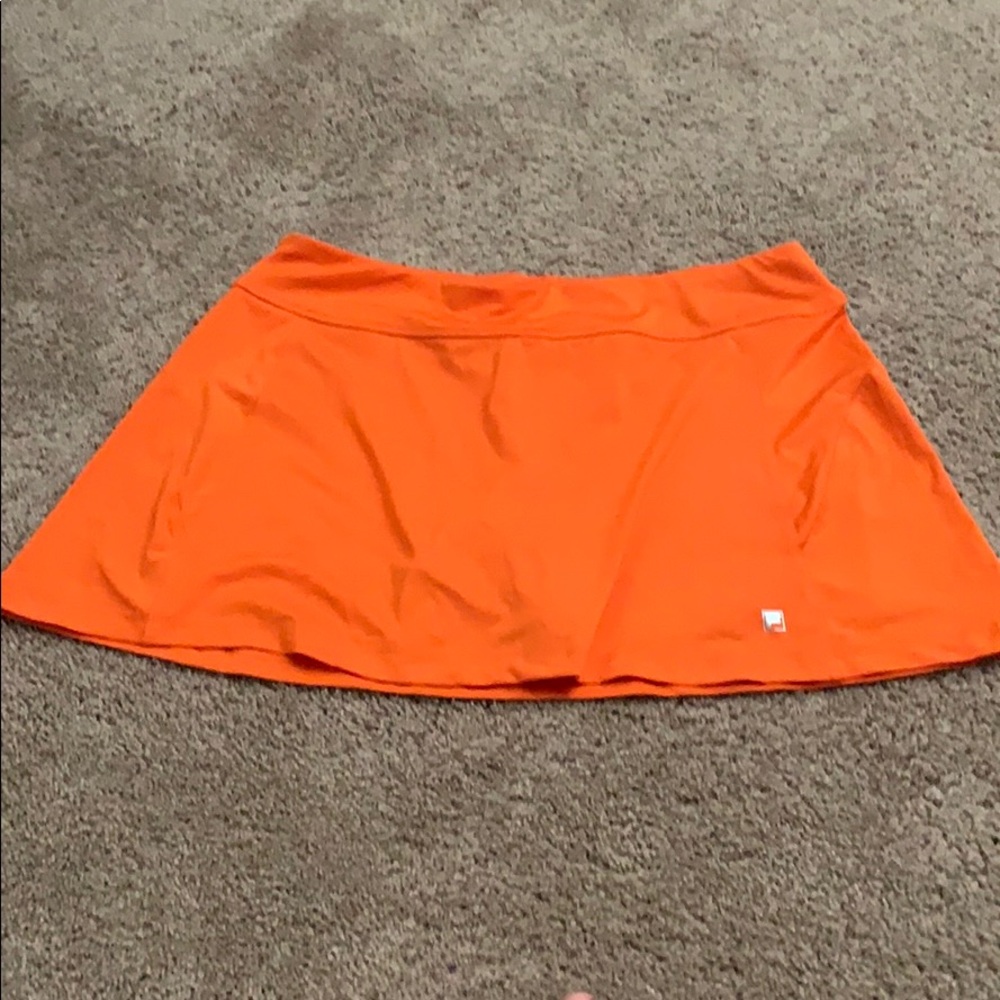 Orange fila tennis skirt